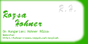 rozsa hohner business card